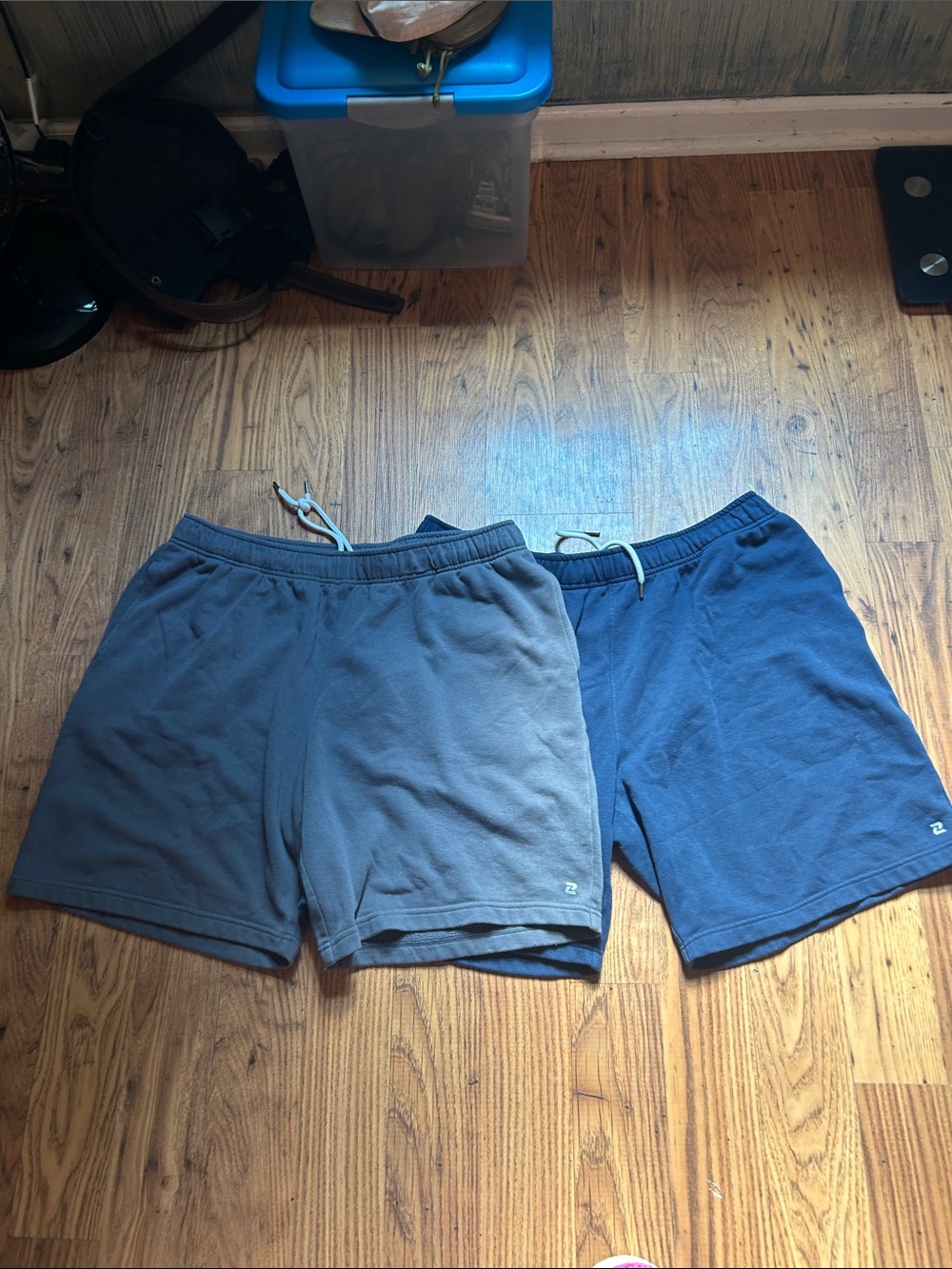 Casual Men's Cotton Jersey Shorts in Grey and Navy